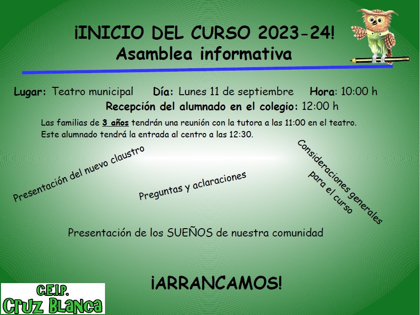 Inicio del curso 2023-24